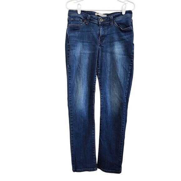 Levi Strauss Curvy #529 Skinny Leg Jeans Dark Blue Denim Mid Rise Size 12 - Picture 1 of 11